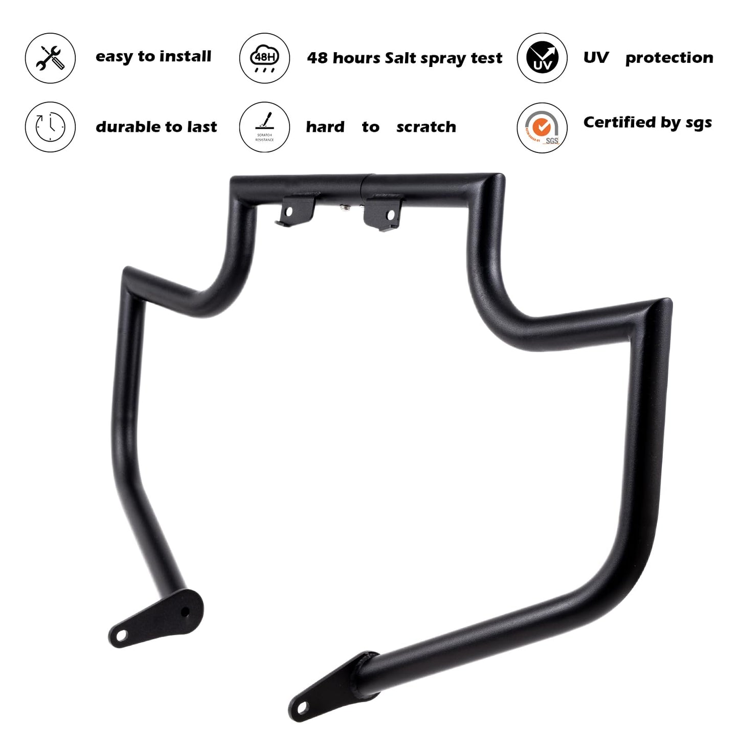 Kinglemc Crash Bar Engine Guard Highway Bar for Yamaha XV1900 XV 1900 Roadliner Raider Stratoliner (Matte Black)