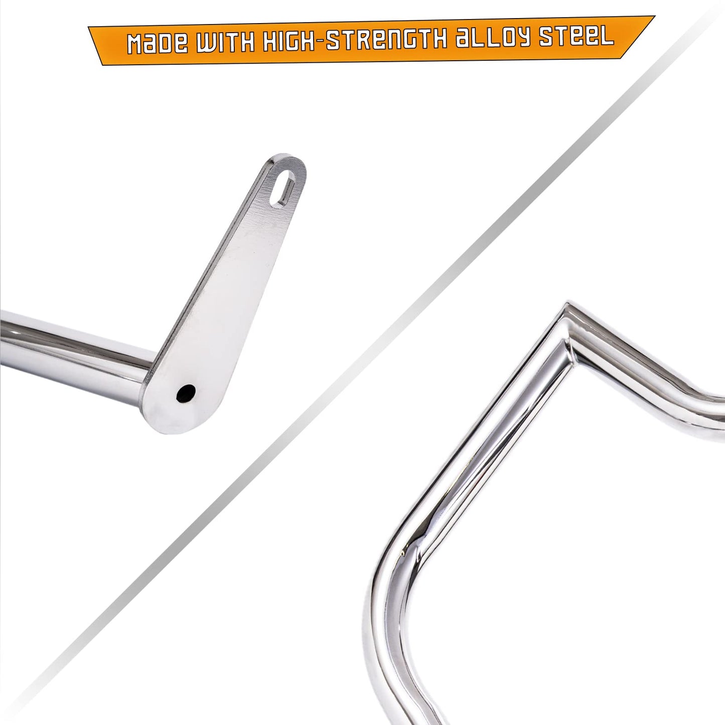 Kinglemc Crash Bar Engine Guard Highway Freeway Bar for VTX 1800 VTX1800N VTX1800R VTX1800S VTX1800 Honda (Silver)