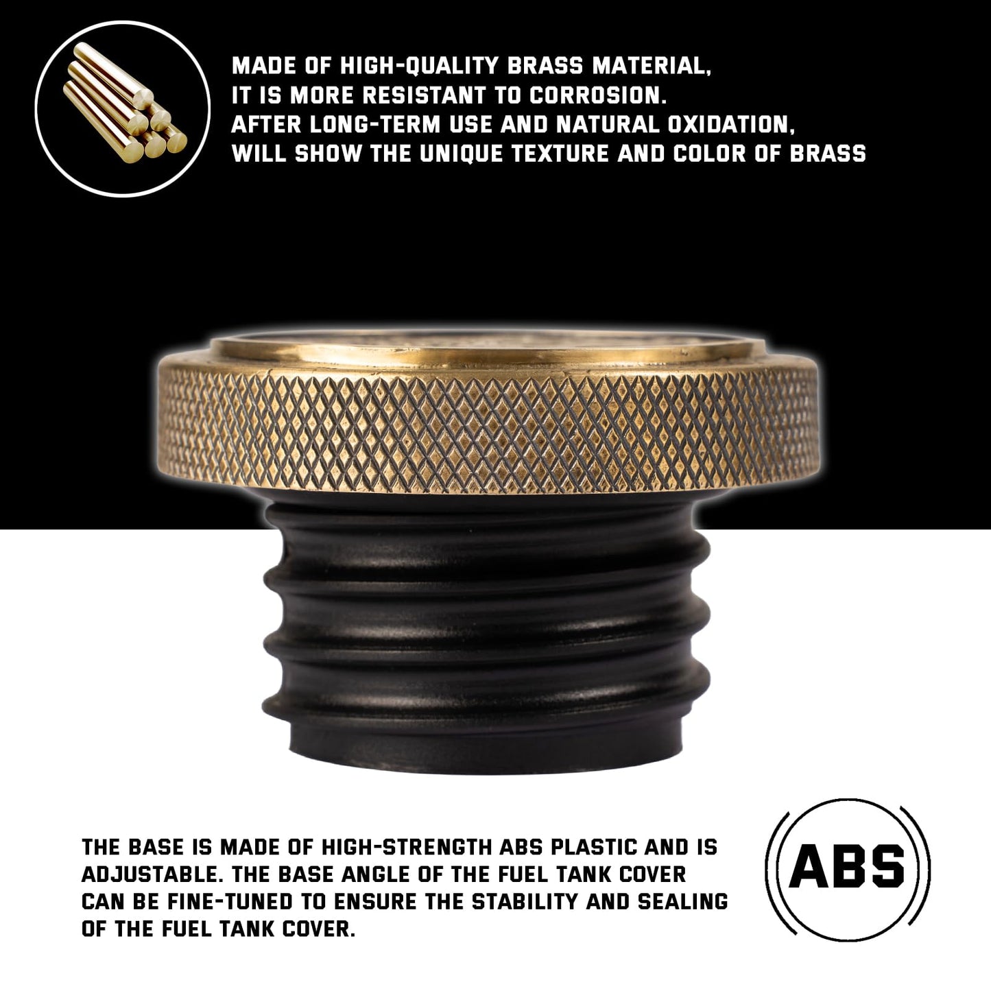 Kinglemc Skull Gas Cap Fuel Tank Cap for Harley Davidson Dyna Softail XL Road King Sportster 883 1200 Fatboy Fatbob Lowrider Breakout Bobber etc Harley Gifts for Man Women Dad (Brass-Skull)