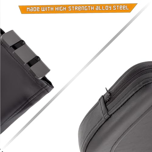 Kinglemc Adjustable Driver Rider Touring Backrest for VL1500 VL800 C50 C90 Suzuki Boulevard (Black-Nod-Studded)
