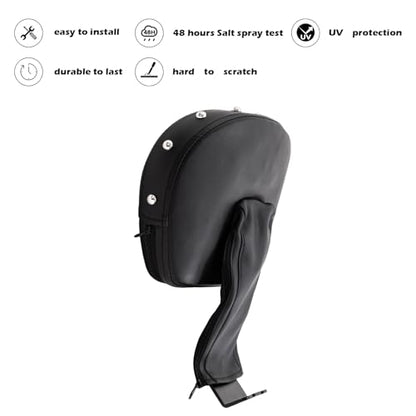Kinglemc Adjustable Driver Rider Touring Backrest for VL1500 VL800 C50 C90 Suzuki Boulevard (Black-Studded)
