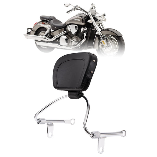 Kinglemc Adjustable Driver Rider Touring Backrest for 52-637 Honda Goldwing 1800 2001 TO 2017 Audio Comfort (Black-Studded)