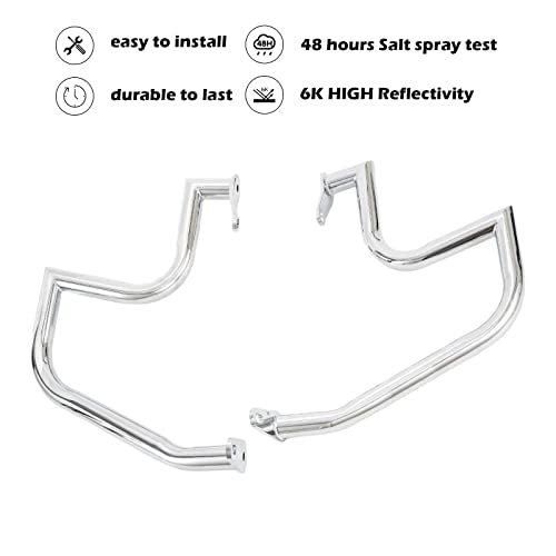 Kinglemc Crash Bar Engine Guard Highway Freeway Bar for Suzuki VL800 Intruder Volusia 800 C50 M50 Boulevard 2005-2022 (Silver)