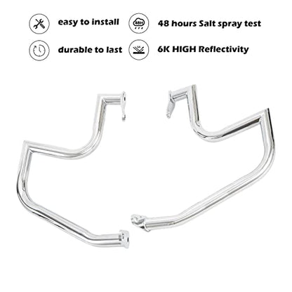 Kinglemc Crash Bar Engine Guard Highway Freeway Bar for Suzuki VL800 Intruder Volusia 800 C50 M50 Boulevard 2005-2022 (Silver)
