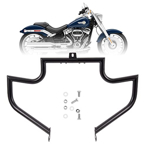 Kinglemc Crash Bar Engine Guard Highway Freeway Bar for Harley Davidson Softail FL Deluxe Fat Boy Slim Heritage Springer Classic Cross Bones 2000-2017(Black)