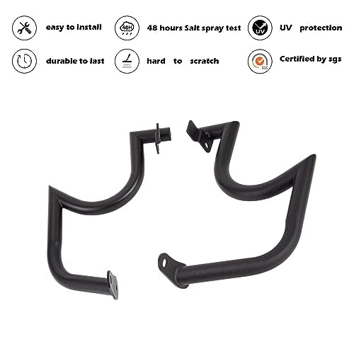 Kinglemc Engine Guard Highway Crash Bar for Kawasaki Vulcan 900 VN900 Classic Custom 2006-2019 (Mustache Style, Matte Black)