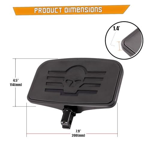 Kinglemc Front Rear Rider Passenger Floorboard FootPeg for Victory/Indian (Skull, Black)