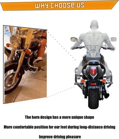 Kinglemc Engine Guard Highway Crash Bar for Kawasaki Vulcan 900 VN900 Classic Custom 2006-2019 (Ordinary Style, Matte Black)