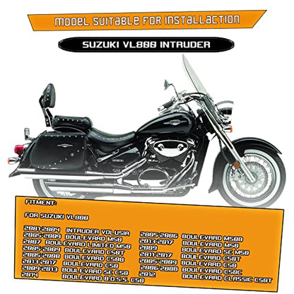Kinglemc Crash Bar Engine Guard Highway Freeway Bar for Suzuki VL800 Intruder Volusia 800 C50 M50 Boulevard 2005-2022 (Silver)