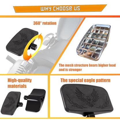 Kinglemc Front Rider Floorboard FootPeg for Honda,Yamaha,Suzuki (Eagle)