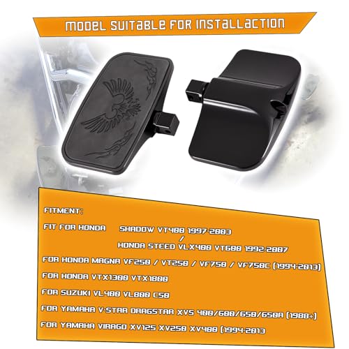 Kinglemc Front Rider Floorboard FootPeg for Honda,Yamaha,Suzuki (Eagle)