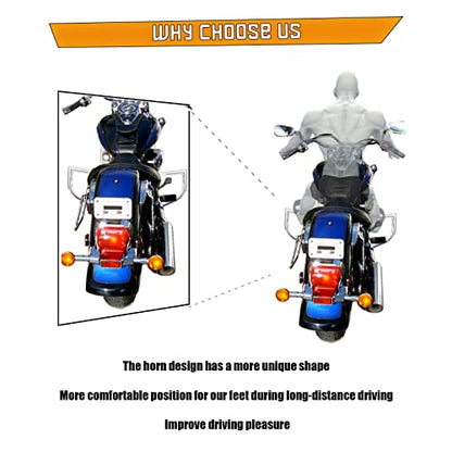 Kinglemc Crash Bar Engine Guard Highway Freeway Bar for Suzuki VL800 Intruder Volusia 800 C50 M50 Boulevard 2005-2022 (Silver)