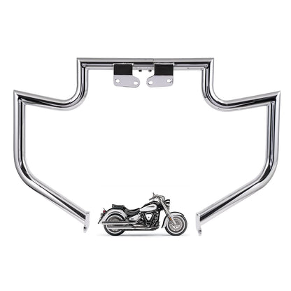 Gamyipp 1.5" Fat Crash Bar Engine Guard Highway Freeway Bar for Yamaha XV 1600 XV 1700 XV1600 XV1700 RoadStar Wild Star Midnight Silverado Warrior (Chrome)