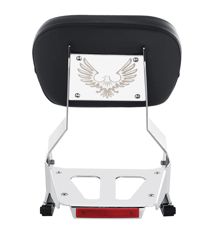 Kinglemc Powersports Sissy Bar with Backrest Luggage Rack for Suzuki Marauder 800 VZ800 1997 to 2007