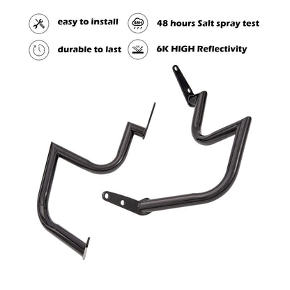 Kinglemc Engine Guard Highway Freeway Crash Bar for Yamaha Vstar Xvs 1100 Classic Custom Silverado (Bright Black)