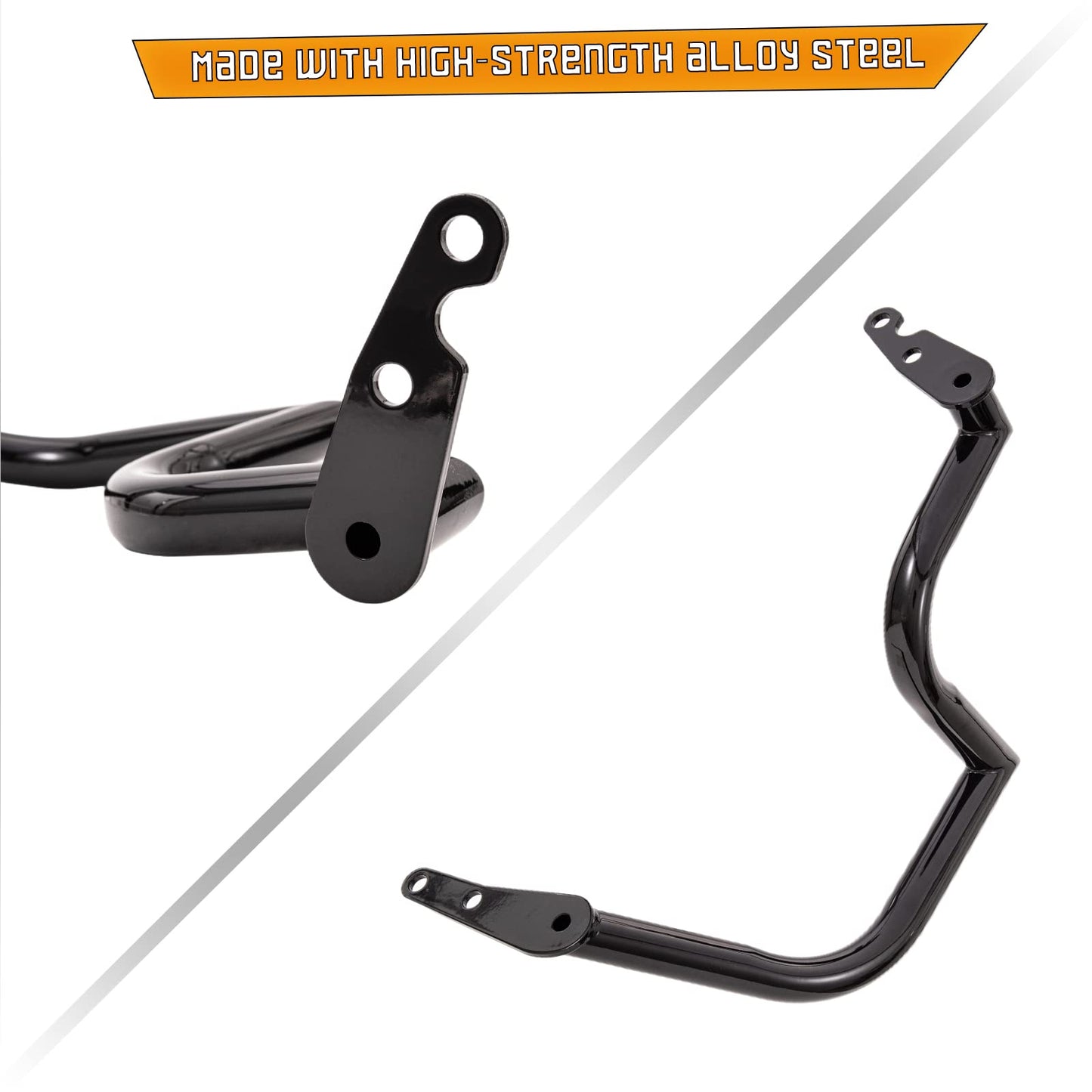 Kinglemc Engine Guard Highway Freeway Crash Bar for Yamaha Vstar Xvs 1100 Classic Custom Silverado (Bright Black)