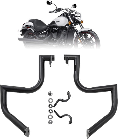 Kinglemc Engine Guard Highway Crash Bar for Kawasaki Vulcan 900 VN900 Classic Custom 2006-2019 (Ordinary Style, Chrome)