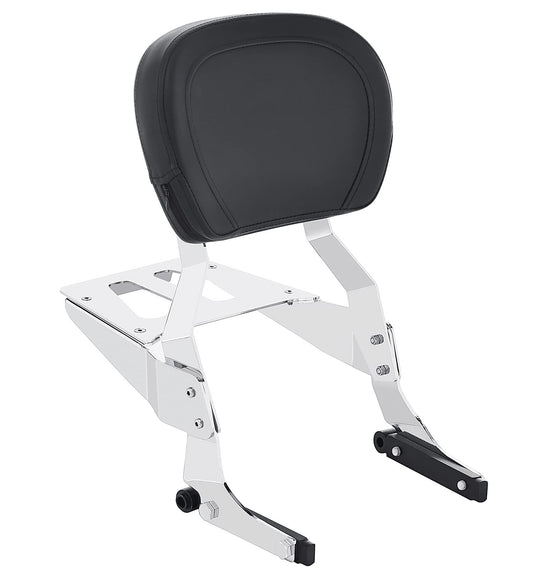 Kinglemc Powersports Sissy Bar with Backrest Luggage Rack for Suzuki Marauder 800 VZ800 1997 to 2007