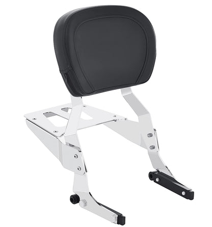 Kinglemc Powersports Sissy Bar with Backrest Luggage Rack for Suzuki Marauder 800 VZ800 1997 to 2007