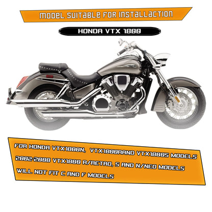 Kinglemc Crash Bar Engine Guard Highway Freeway Bar for VTX 1800 VTX1800N VTX1800R VTX1800S VTX1800 Honda (Silver)
